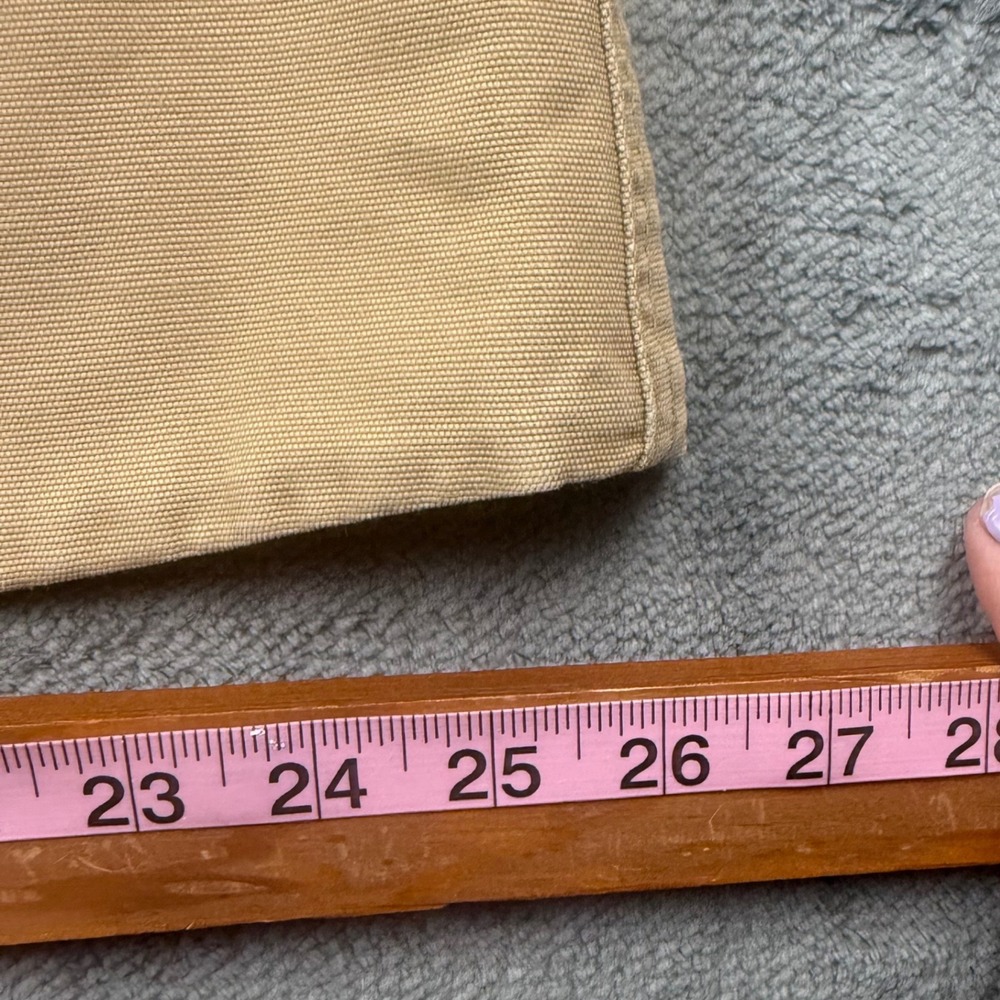 Tommy Hilfiger Khaki Cotton Button Front Mini Skirt Tan Canvas A-Line Size 14 - Picture 4 of 8